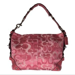 Coach Signature Pink Carly Hobo Bag